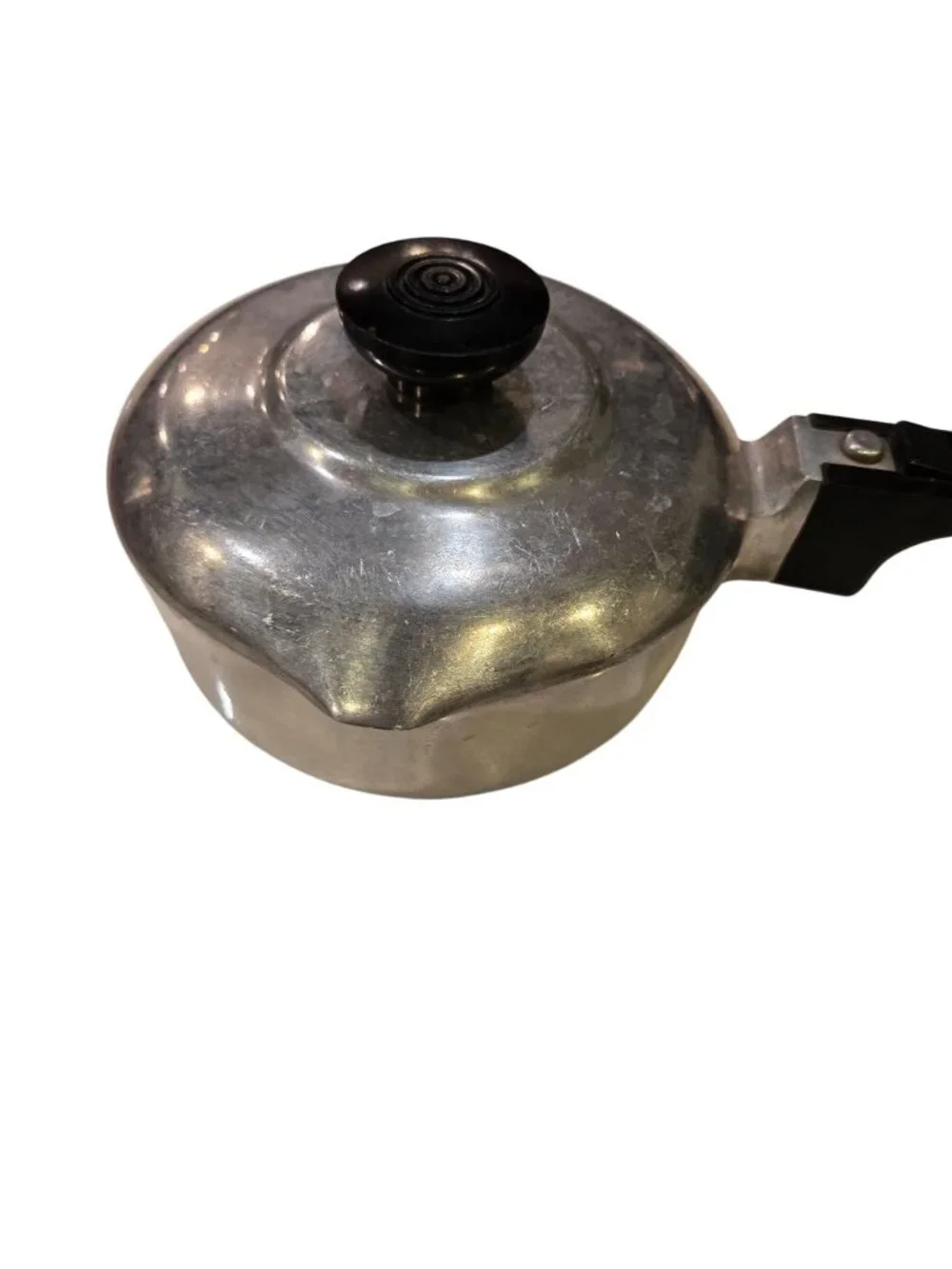 Vintage Magnalite GHC USA 1 Quart Cast Aluminum Dual Pour Saucepan with Lid